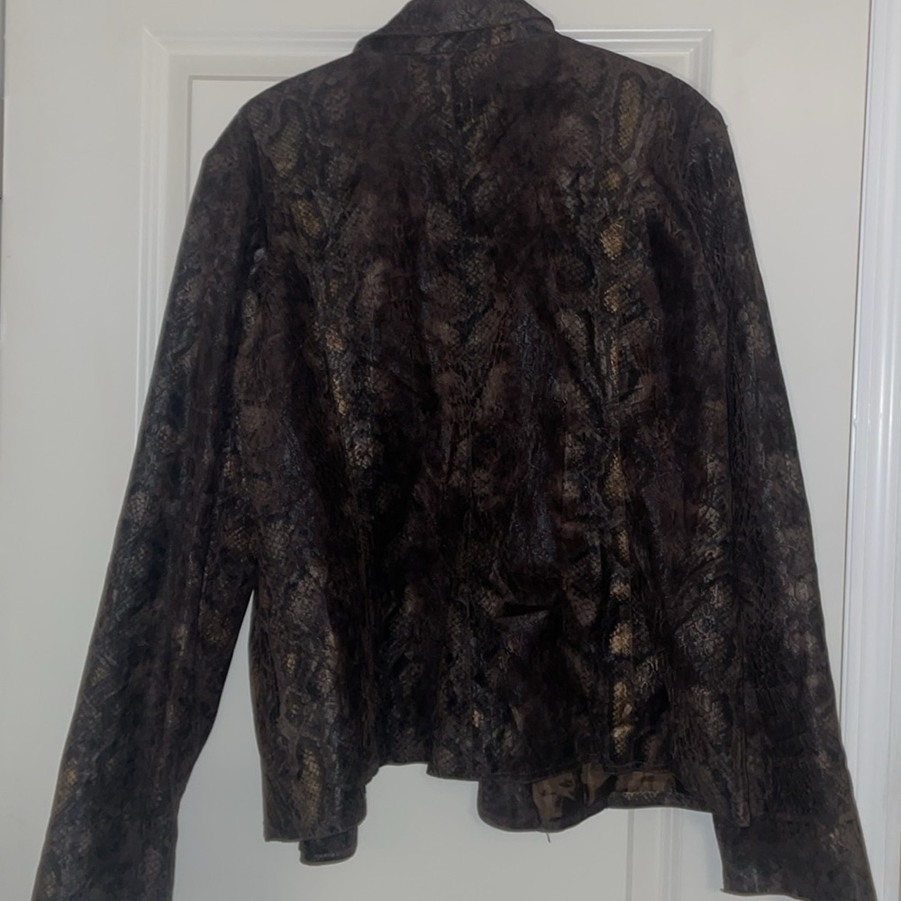 Multi Colored Reptile Print Blazer - image 4